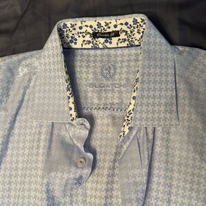 Bugatchi Light Blue Patterned Men's Shirt